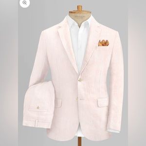 Light pink linen suit (custom size)